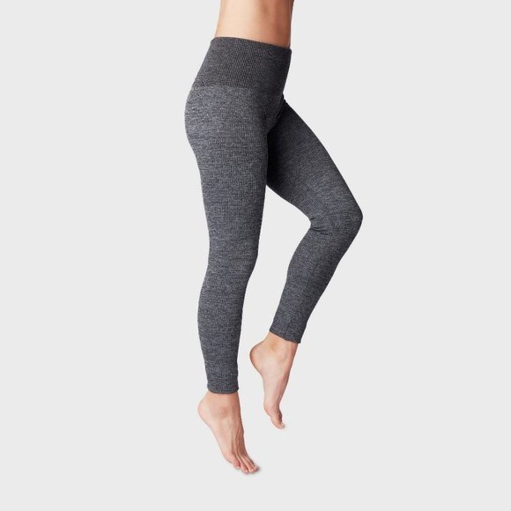 A New Day Ribbed Fleece Lined Leggings Grey L/XL